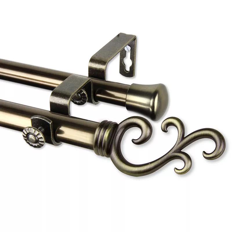 Rod Desyne Swan 13/16 Double Curtain Rod