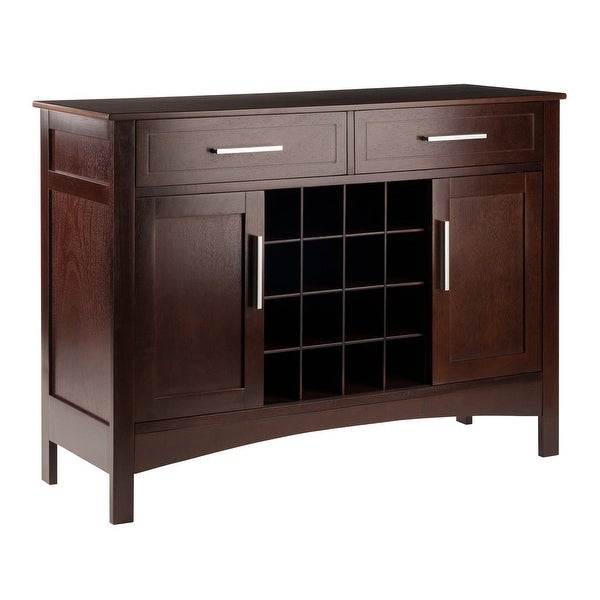 Wood Gordon Buffet Cabinet， Sideboard， Cappuccino Finish