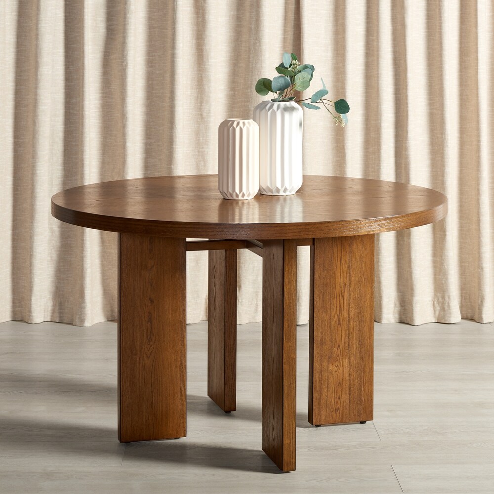 SAFAVIEH Couture Calamaria Round Wood Dining Table   47.75 IN W x 47.75 IN D x 30 IN H