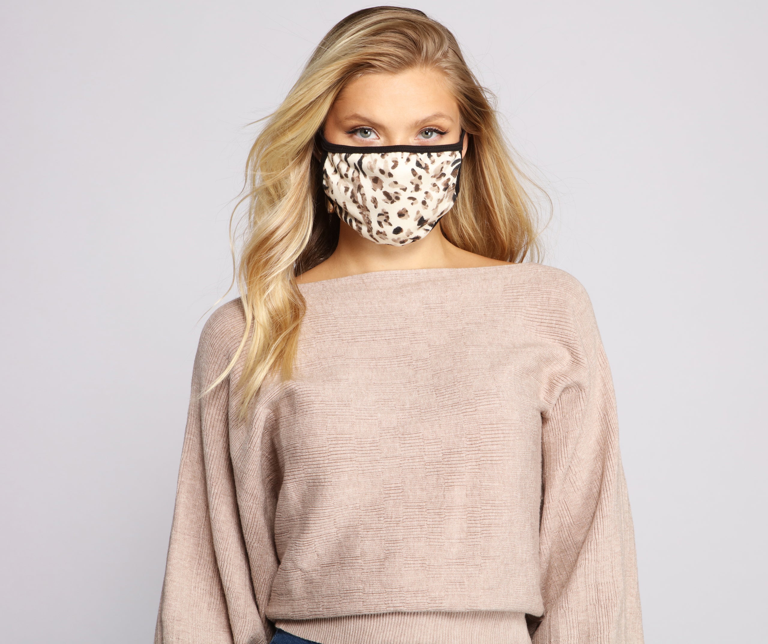 Leopard Print Face Mask With Earloops