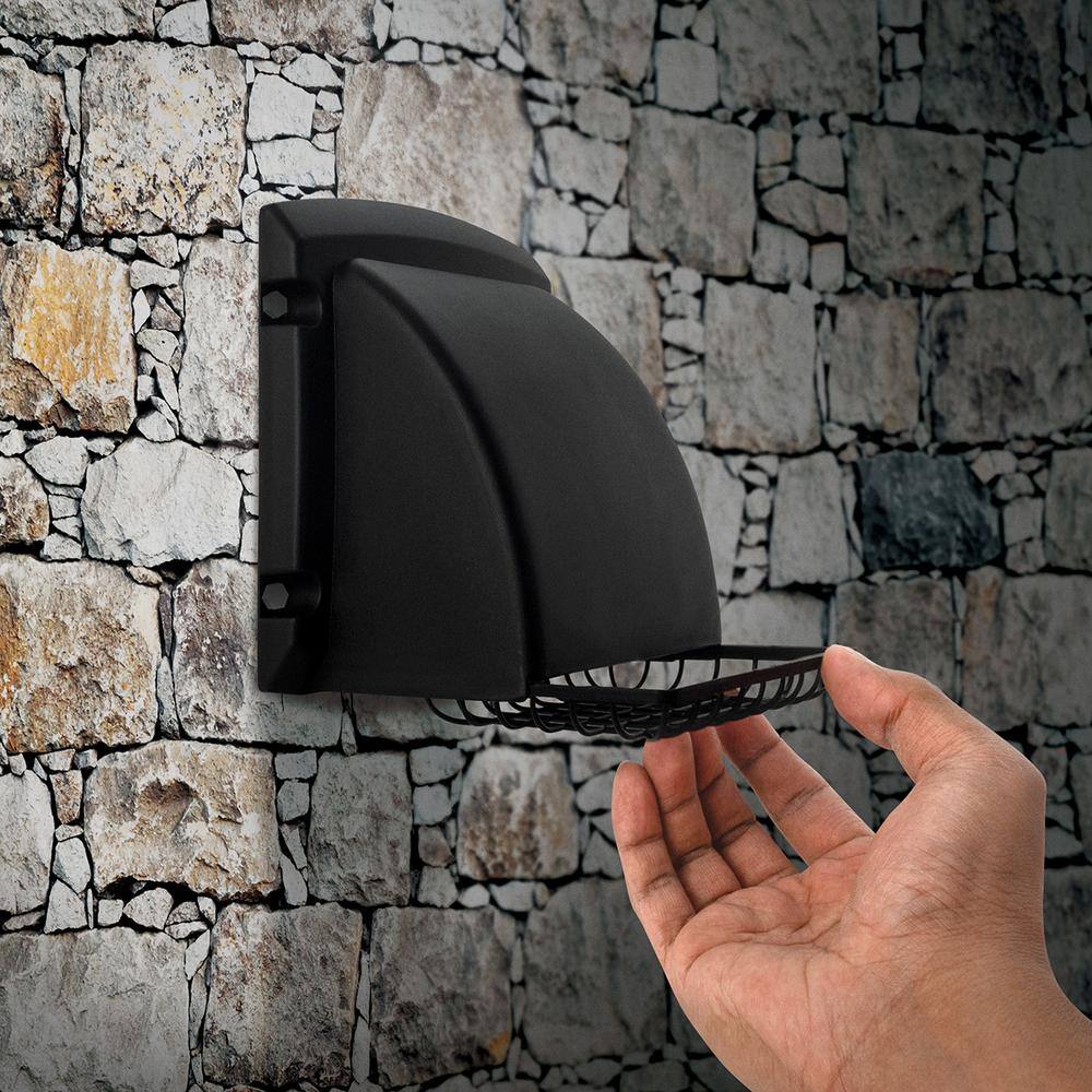 Everbilt 4 in. Wide Mouth Black Vent Hood BPMH4BLKHD6