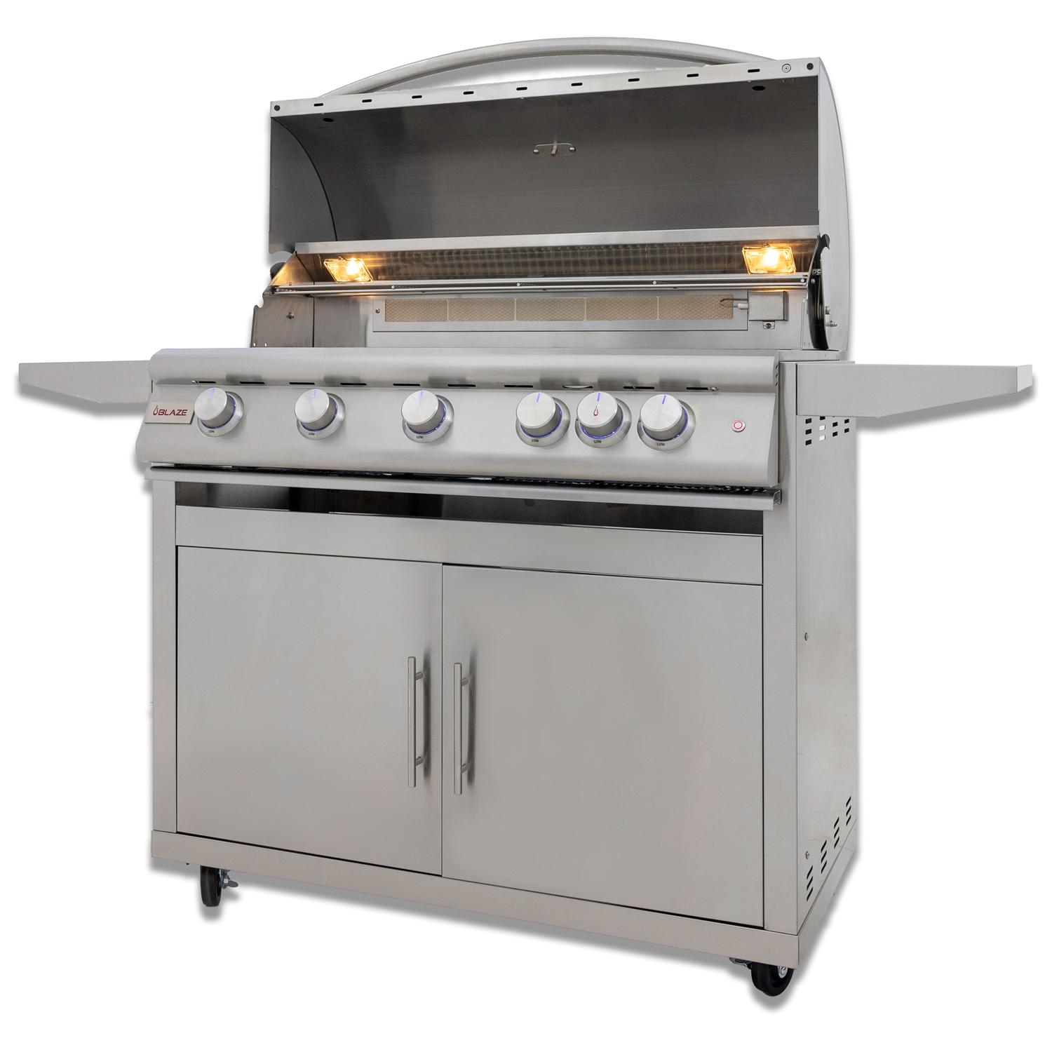 Blaze Grills BLZ5LTE3NG Blaze 40-Inch 5-Burner Premium Lte+ Gas Grill With Rear Burner And Built-In Lighting System, With Fuel Type - Natural Gas