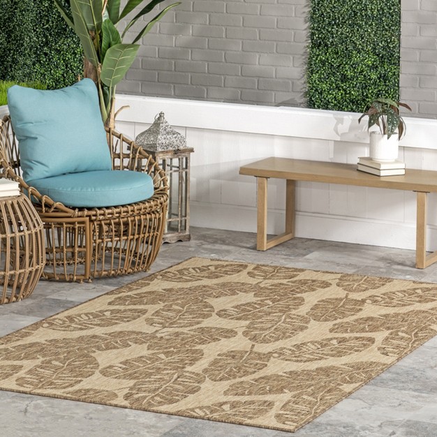 Nuloom Renae Casual Leaves Indoor outdoor Area Rug