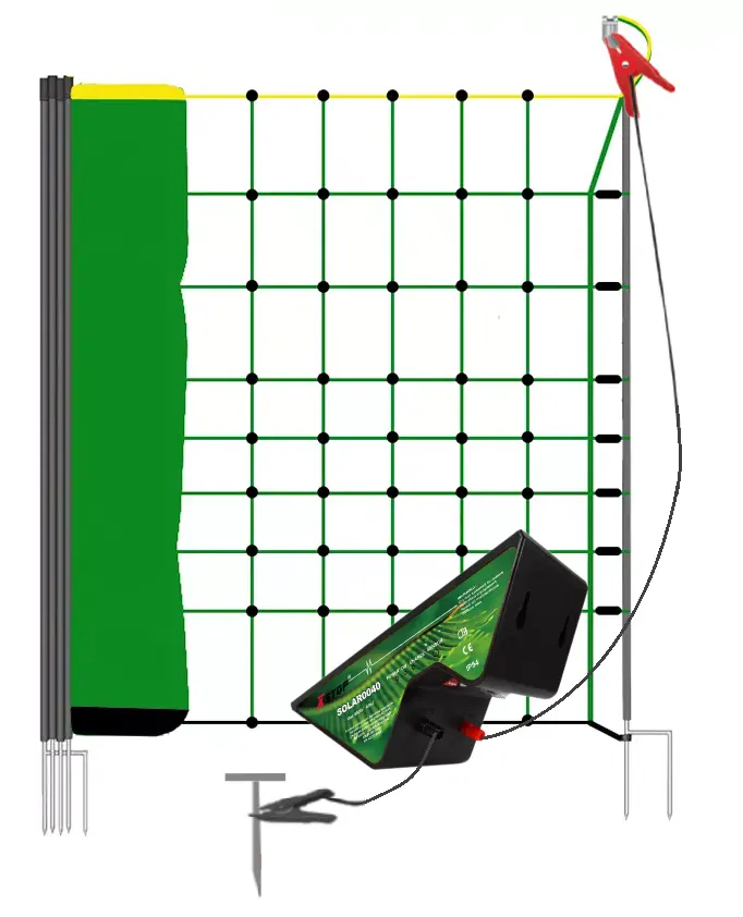 Other Garden Supplies Outdoor Solar Fence Energizer With Battery 4 KM 0.04 joules