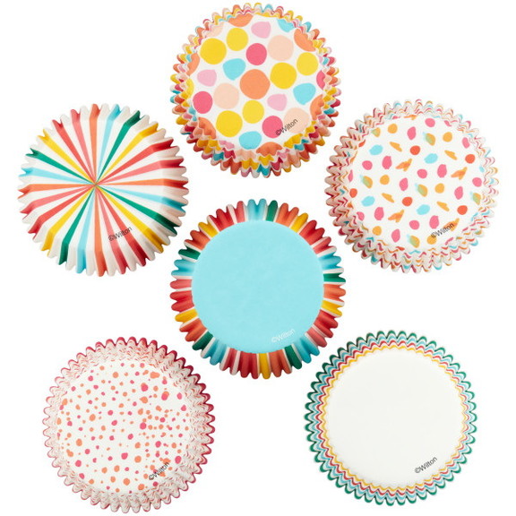 Wilton 415 0 0508 Rainbow  Striped and Polka Dot S...