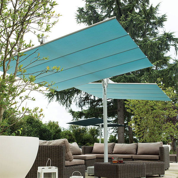 FIM Umbrellas Flexy Twin 8x17' Rectangular Dual Shade Umbrella