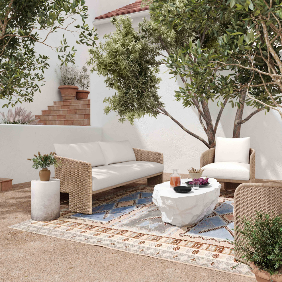 Alexa Cream Outdoor Armchair   Modern   Outdoor Lounge Chairs   by TOV Furniture  Houzz