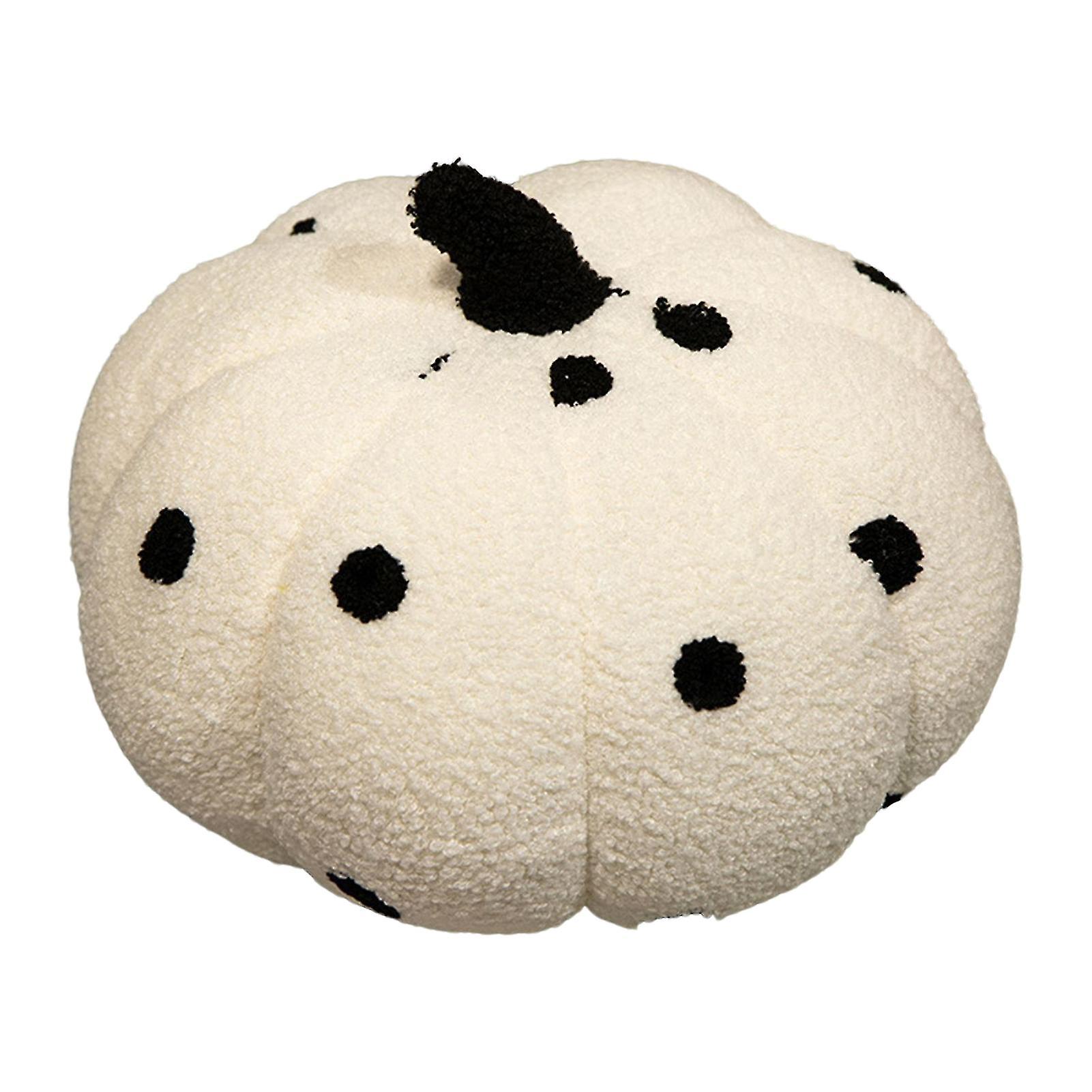 Pumpkin Plush Pillow Dot Printed Fluffy Pp Cotton Filling Cute Sofa Cushion Ornament Simulation Pumpkin Stuffed Toy Baby Soothing Pillow Hall