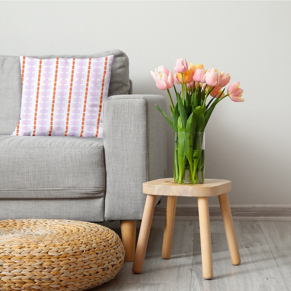 Watercolor Stripe Decorative Throw Pillow