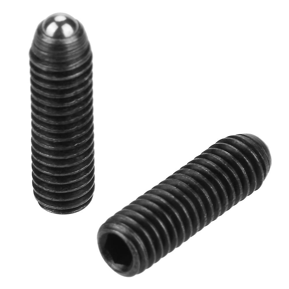 10pcs M6 Screw Thread Hex Socket Carbon Steel Ball Spring Plungers Set (M6*25)