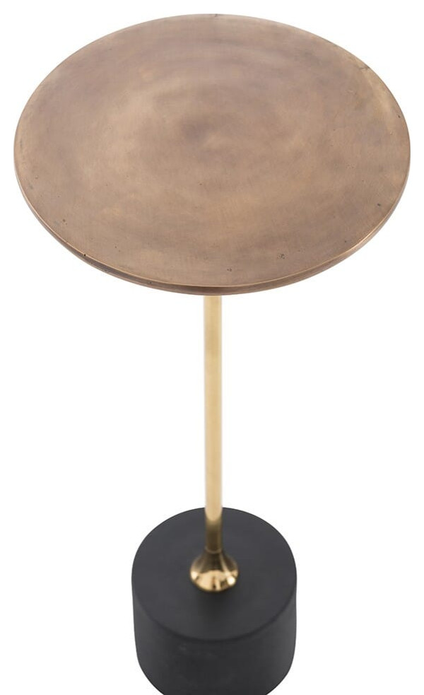 Fitz 10 quotAccent Table in Antique Brass   Contemporary   Side Tables And End Tables   by Lights Online  Houzz