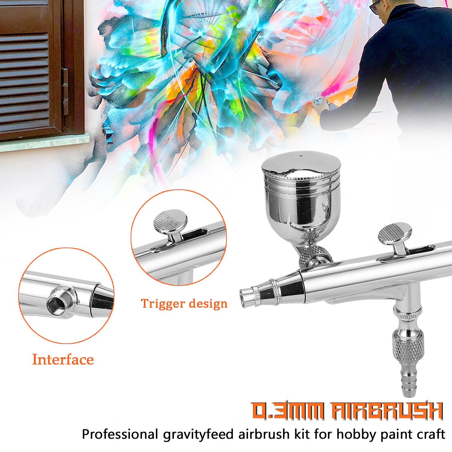 Professional T134 Airbrush Set For Model Making Art Painting With G1/8 Adapter Wrench Dropper 2 Fluid Cups No.259830