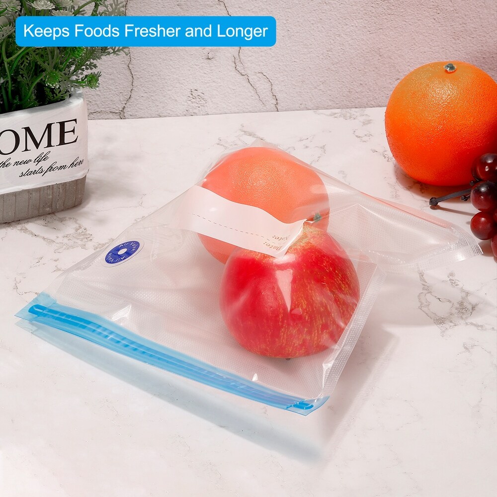 10pcs Sous Vide Bags Reusable Vacuum Food Sealer Bag 28cm x 22cm 34cm x 30cm   White