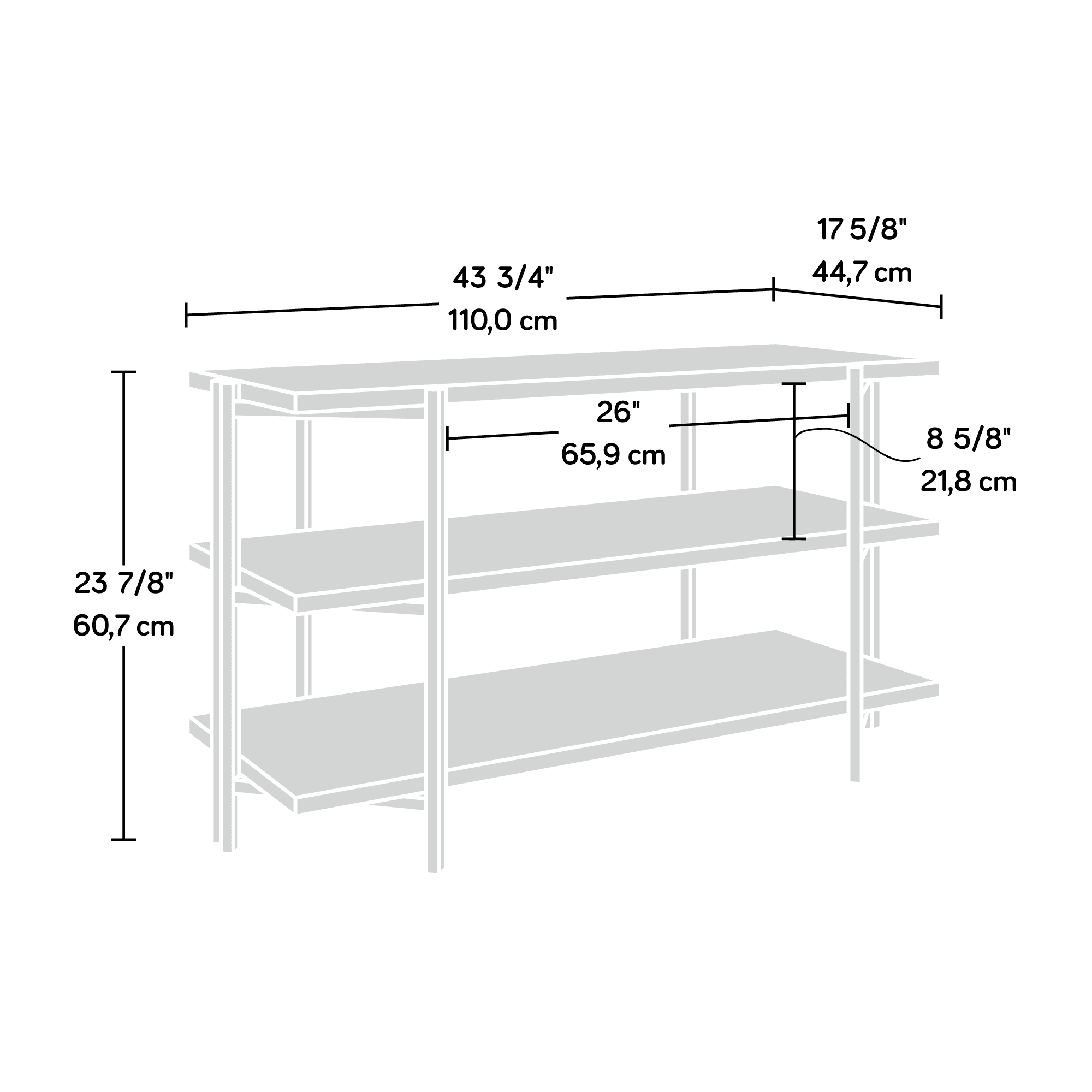 Sauder Curiod Console, for TVs up to 42