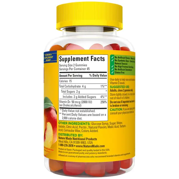 Nature Made 90-Count Vitamin D3 Adult Gummies