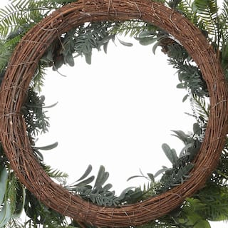  24 in. Artificial Mixed Leaf Christmas Wreath RAC-XQ00153-1