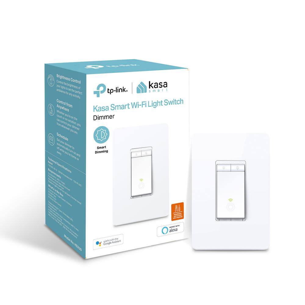 TP-LINK Kasa Smart Wi-Fi Light Dimmer Switch White HS220