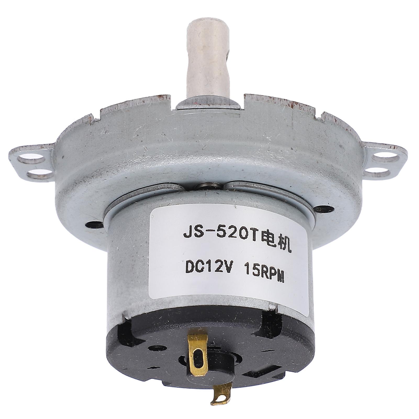 Js520t Dc Geared Motor Durable 12v 15rpm Gear Reducer Motor For Electronic Products