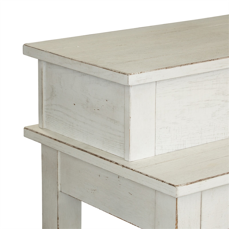 Modern Farmhouse White Console Bar Table   Farmhouse   Console Tables   by Homesquare  Houzz