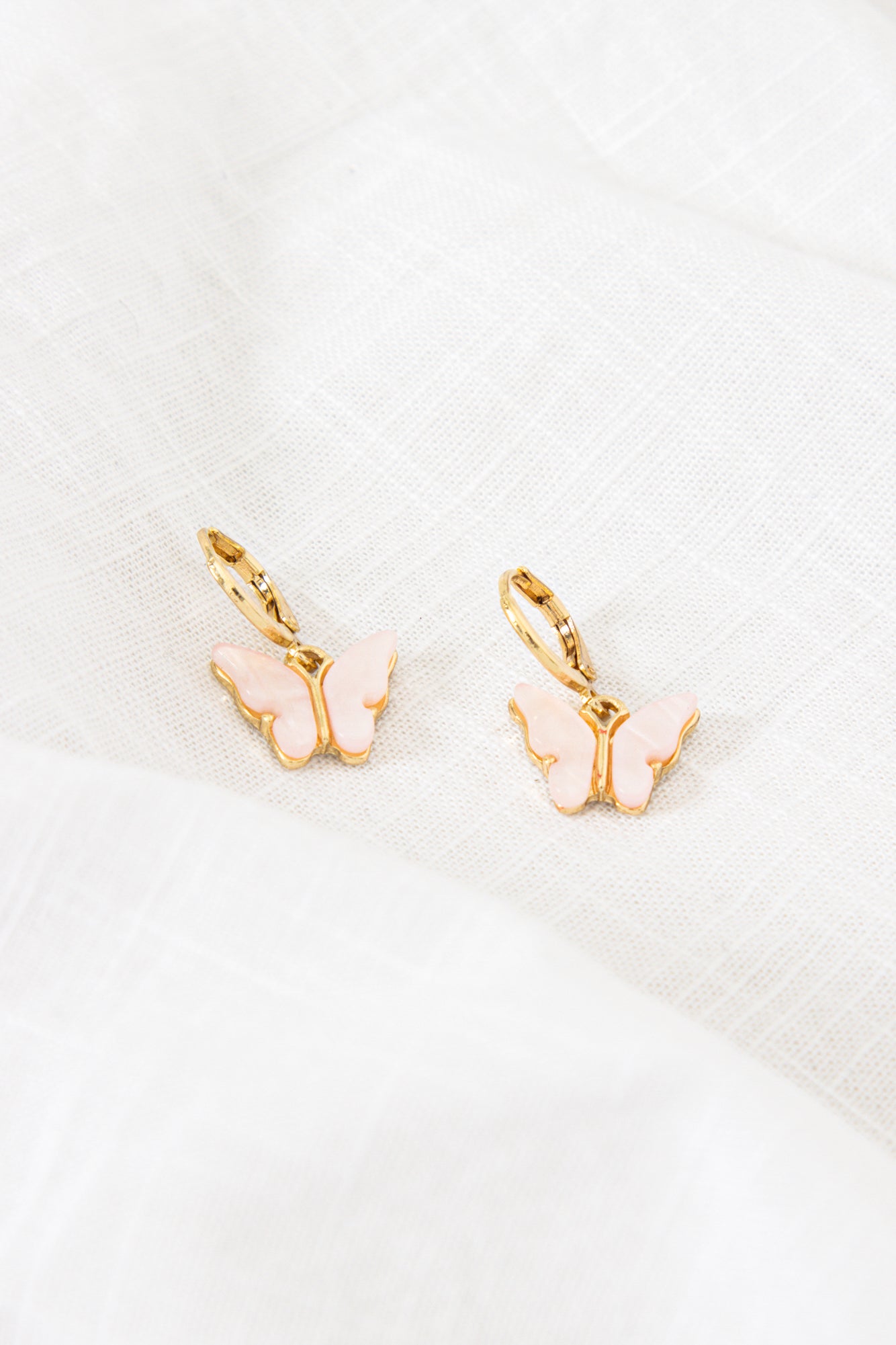 Silken Wings Earrings Pink