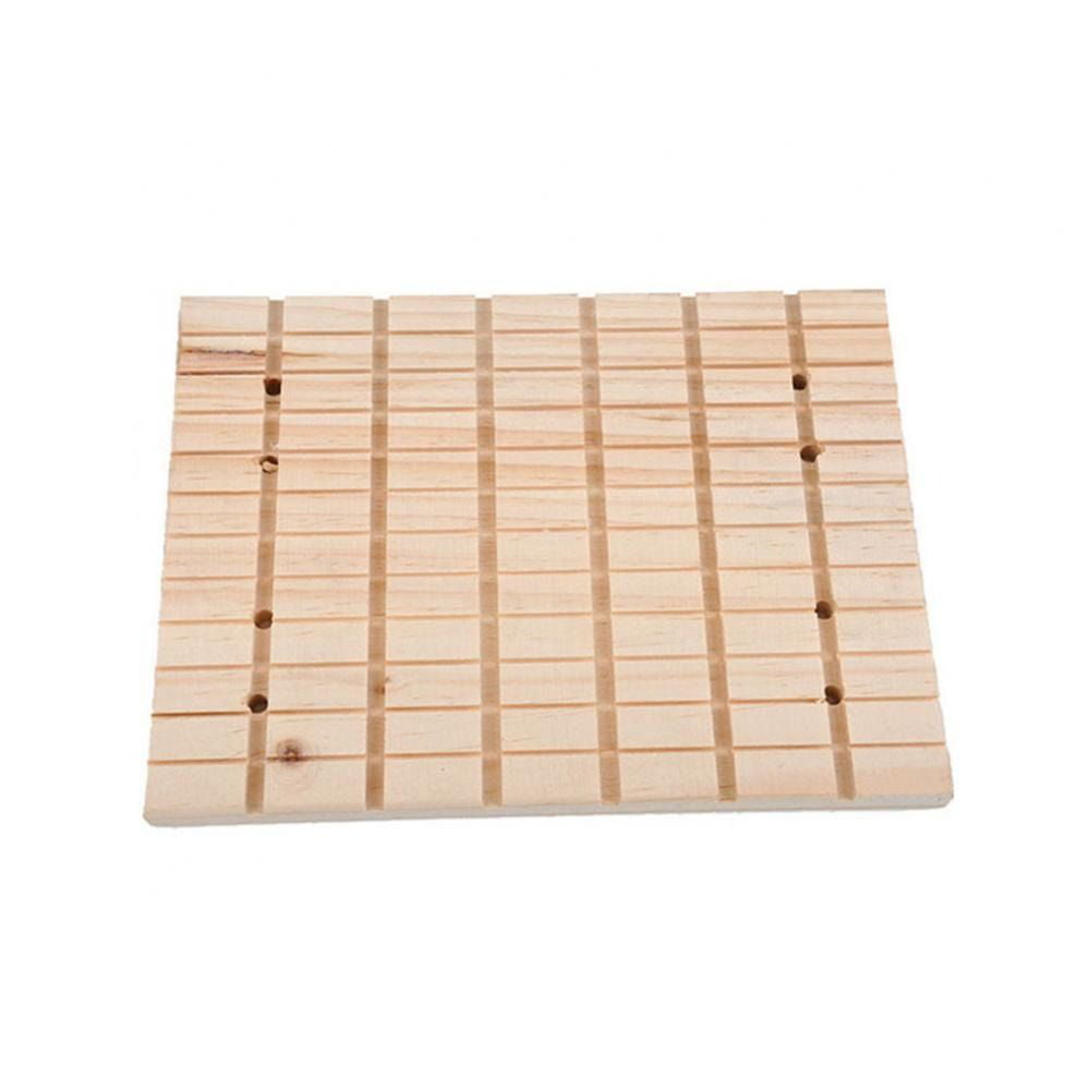 Small Animals Hedgehog Bunny Scratching Toy Natural Chinchilla Wooden Scratching Board Rabbit Scratcher Foot Mat Grinding Claw Deck WOOD