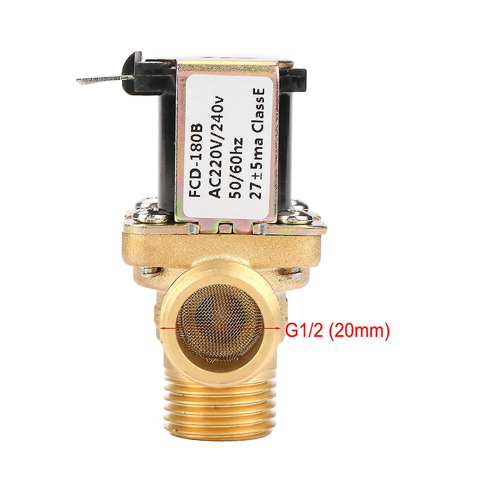 Brass Ac220v G1/2 Normal Closed Pilot Operated Water Inlet Electric Solenoid Valve