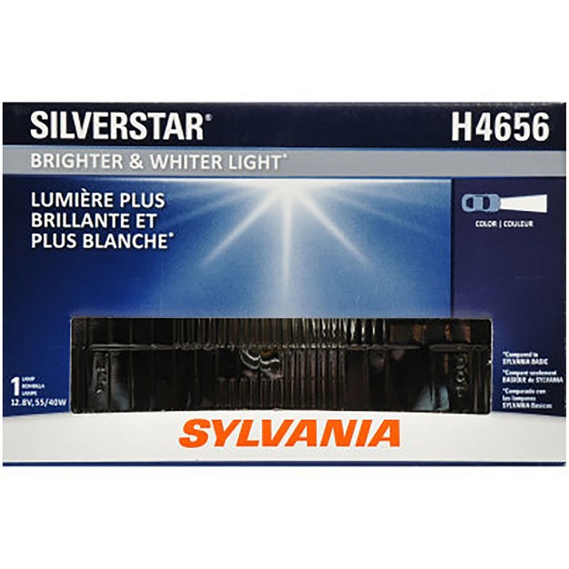 Sylvania H4656 Silverstar Sealed Beam Headlight High Performance Halogen Headlight Replacement 100x165 Brighter amp Whiter Light For Added Clarity Downroad And Sideroad contains 1 Bulb