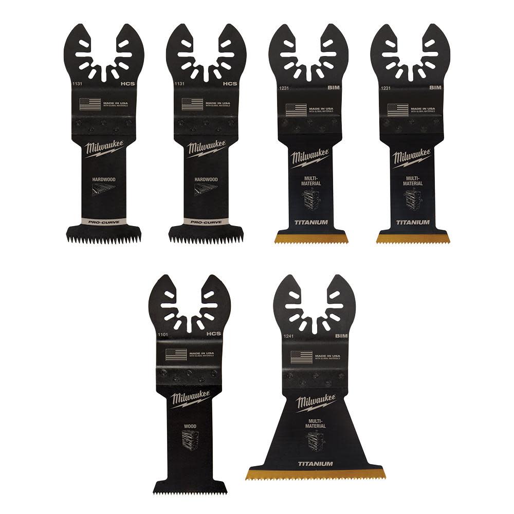 Milwaukee搴?OPEN-LOK閳?6PC MULTI-TOOL BLADE KIT