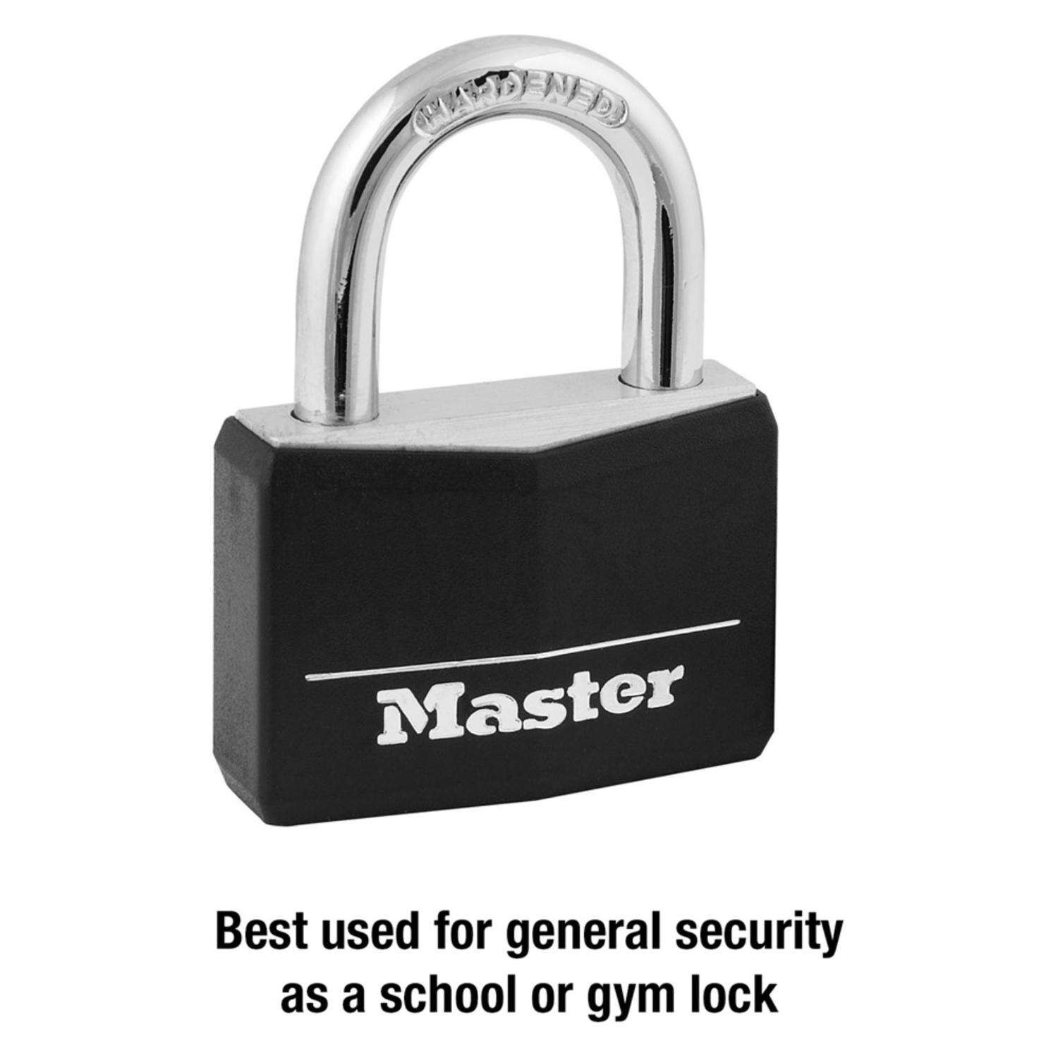 Master Lock 1-5/16 in. H X 1/2 in. W X 1-9/16 in. L Vinyl Covered Double Locking Padlock