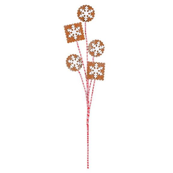 Vickerman QG205031 20 Gingerbread Snowflake Spray...