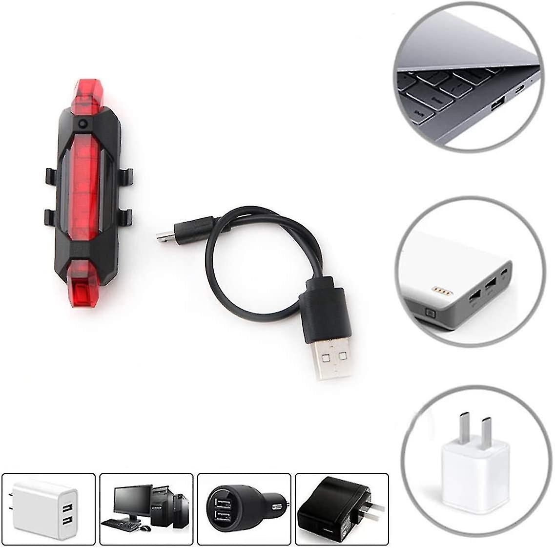 2 Fahrradrcklichter， Superhelle， Wiederaufladbare Usb-fahrradrcklichter， Rote， Hochintensive Led-zubehrteile Knnen An Jedem Fahrrad Oder Helm Montiert