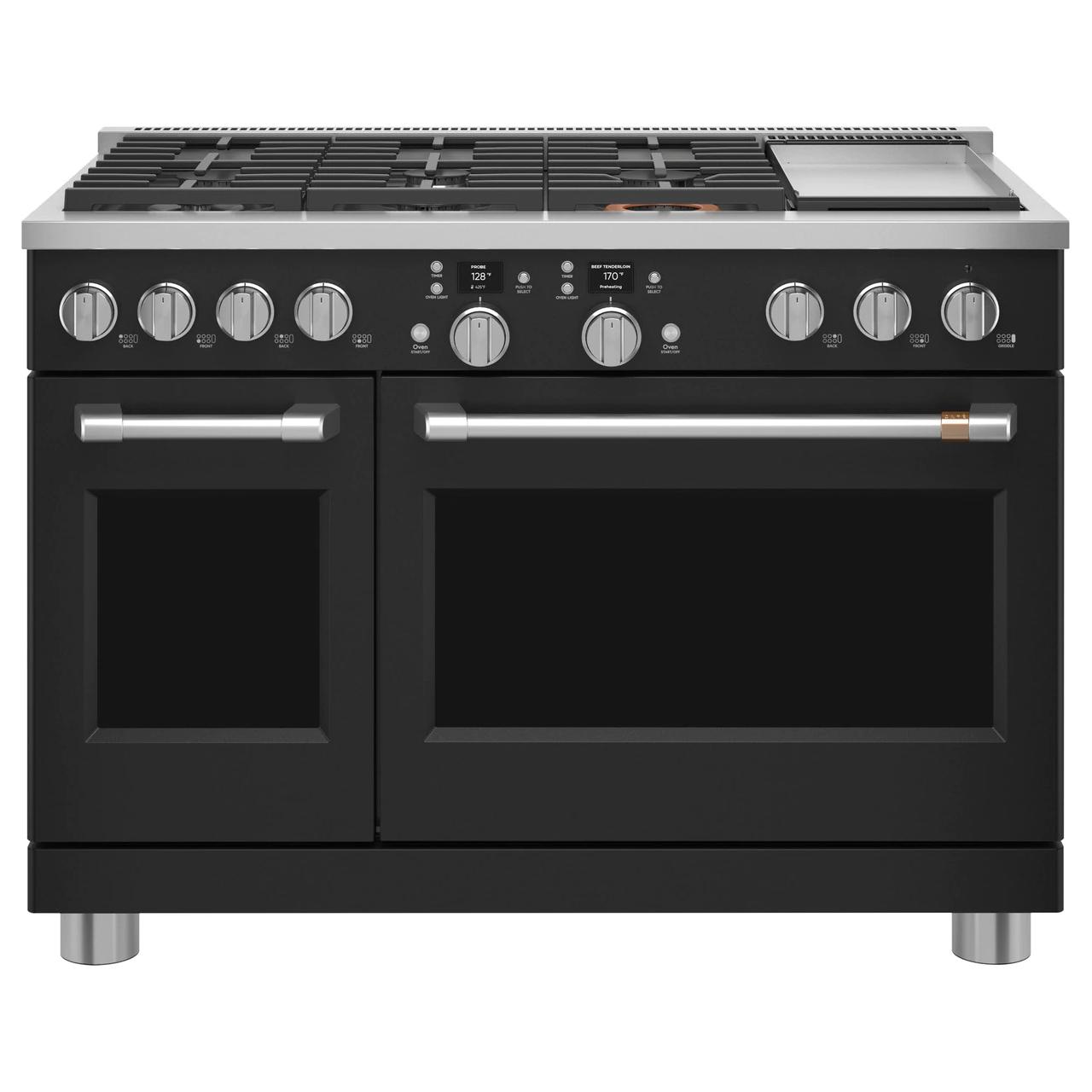 Caf¨¦ 48-inch Freestanding Dual-Fuel Range with 6 Burners and Griddle C2Y486P3TD1