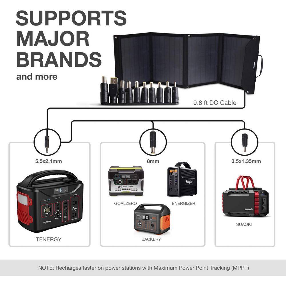 Tenergy 60-Watt Foldable Solar Panel Charger 59147