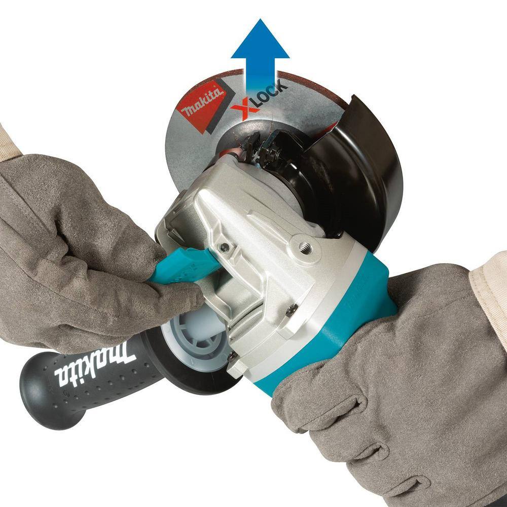 Makita 7.5 Amp Corded 4.5 in. X-LOCK ACDC Switch Angle Grinder with Bonus 4.5 in. Diamond Ceramic and Granite Cutting Blade GA4570-E-07397