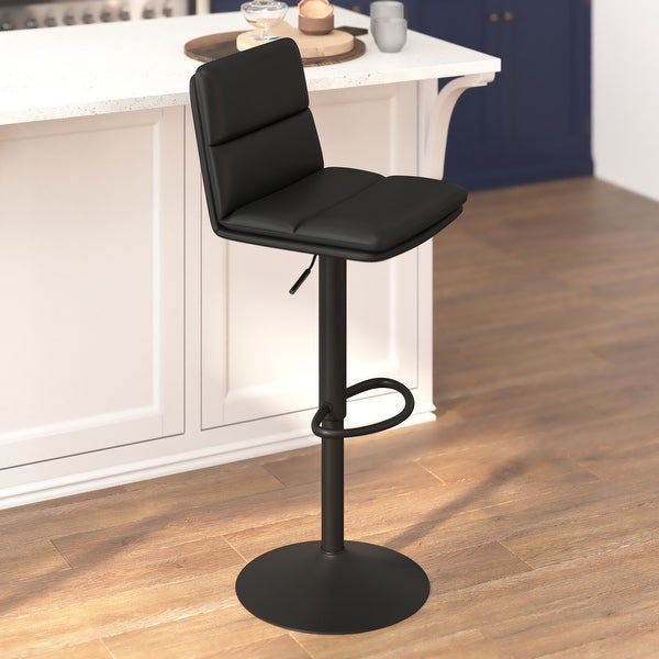 Set of 2 Commercial Armless Adjustable Height Barstools