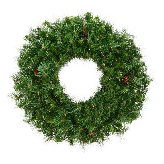 Vickerman Cheyenne Pine Wreath 10 Cones 220T