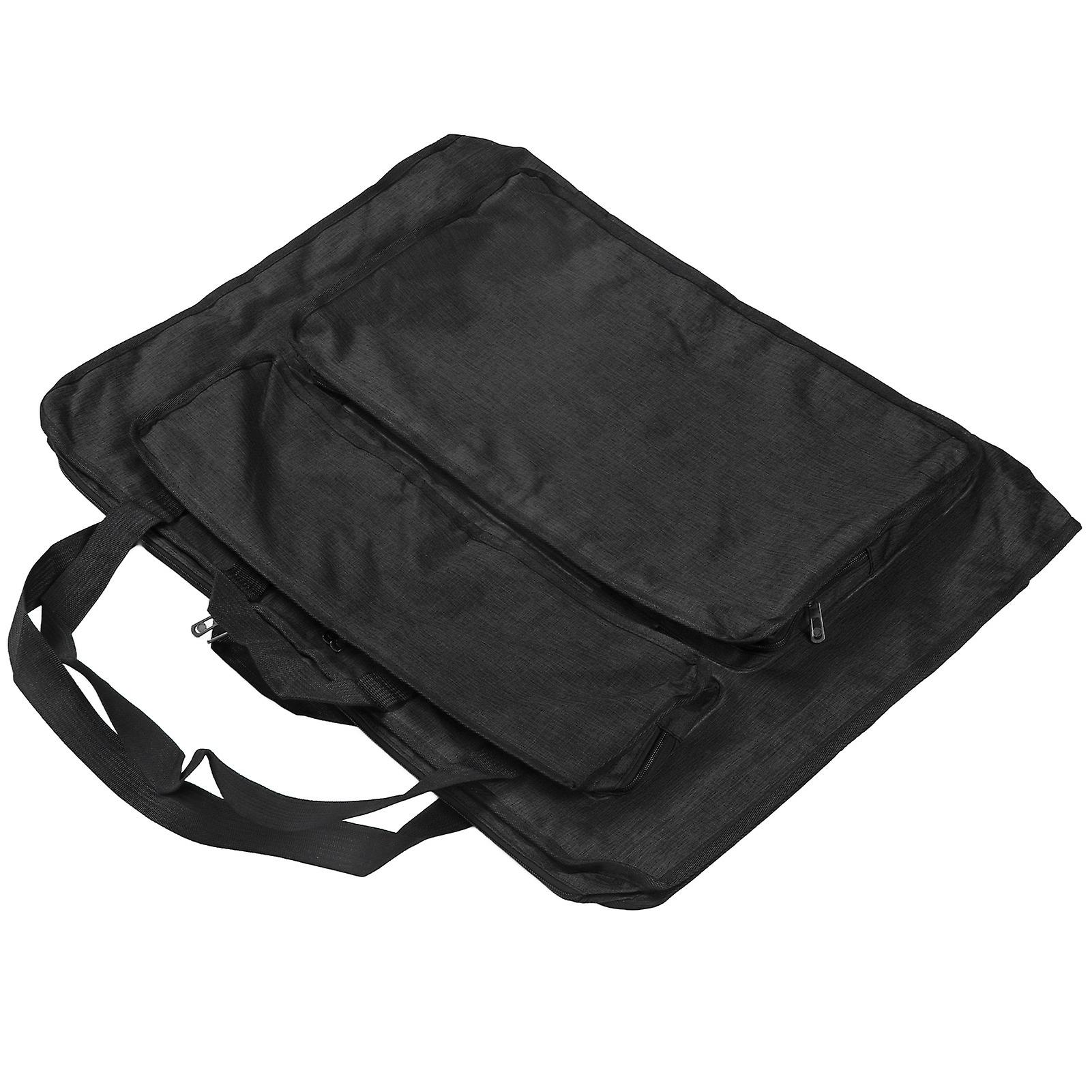 Sketchpad Bag Single Shoulder Reinforced Waterproof Portable Large Capacity Multiple Pockets Artist Bag For Artistblack