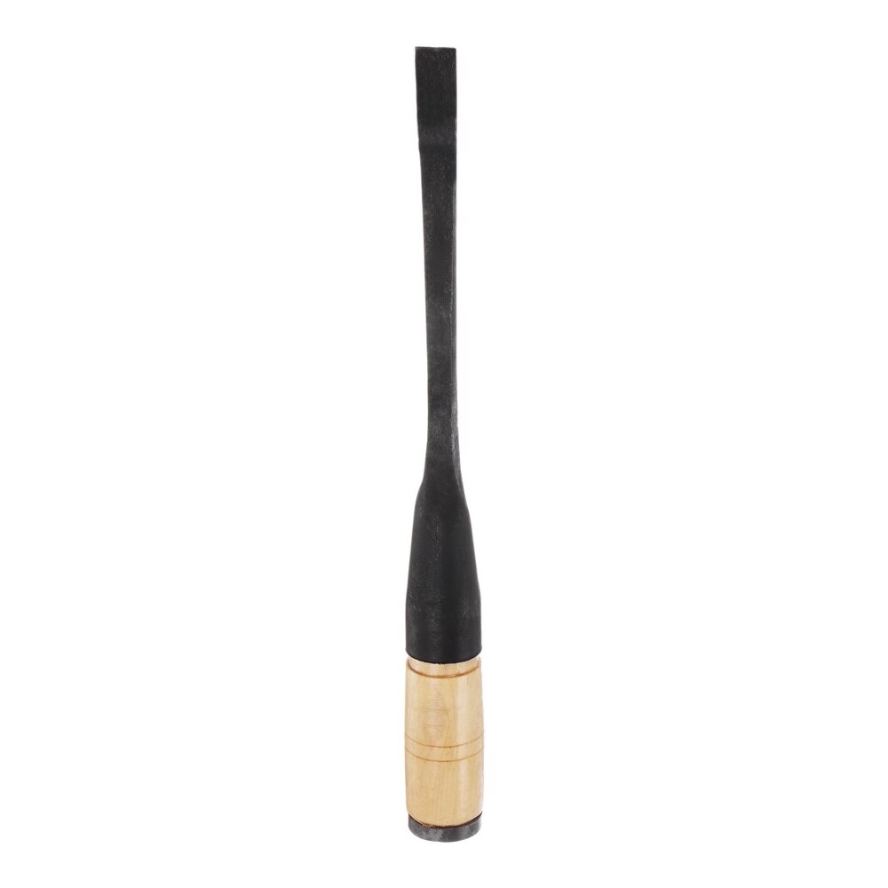 Straight Wood Chisel 14mm Beveled Edge Blade Woodworking Hand Tools   Wooden  Black