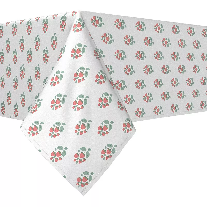 Square Tablecloth， 100% Polyester， 54x54， Strawberry Bushes