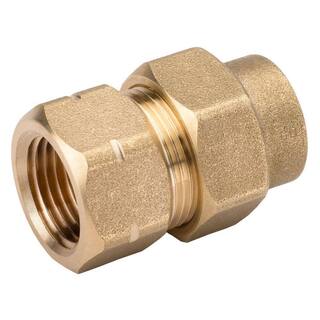 HOME-FLEX 12 in. CSST x 12 in. FIPT Brass Female Adapter 11-435-005