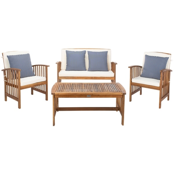 SAFAVIEH Outdoor Rocklin 4piece Conversation Patio Set