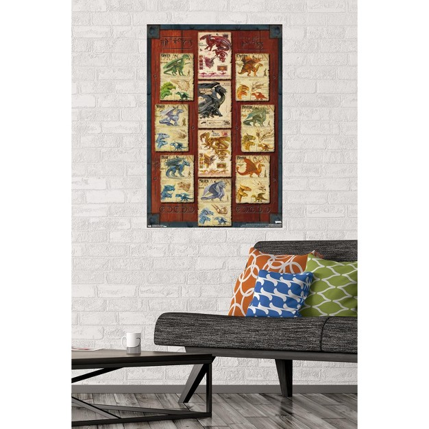 Trends International Dungeons And Dragons Dragon Grid Unframed Wall Poster Prints