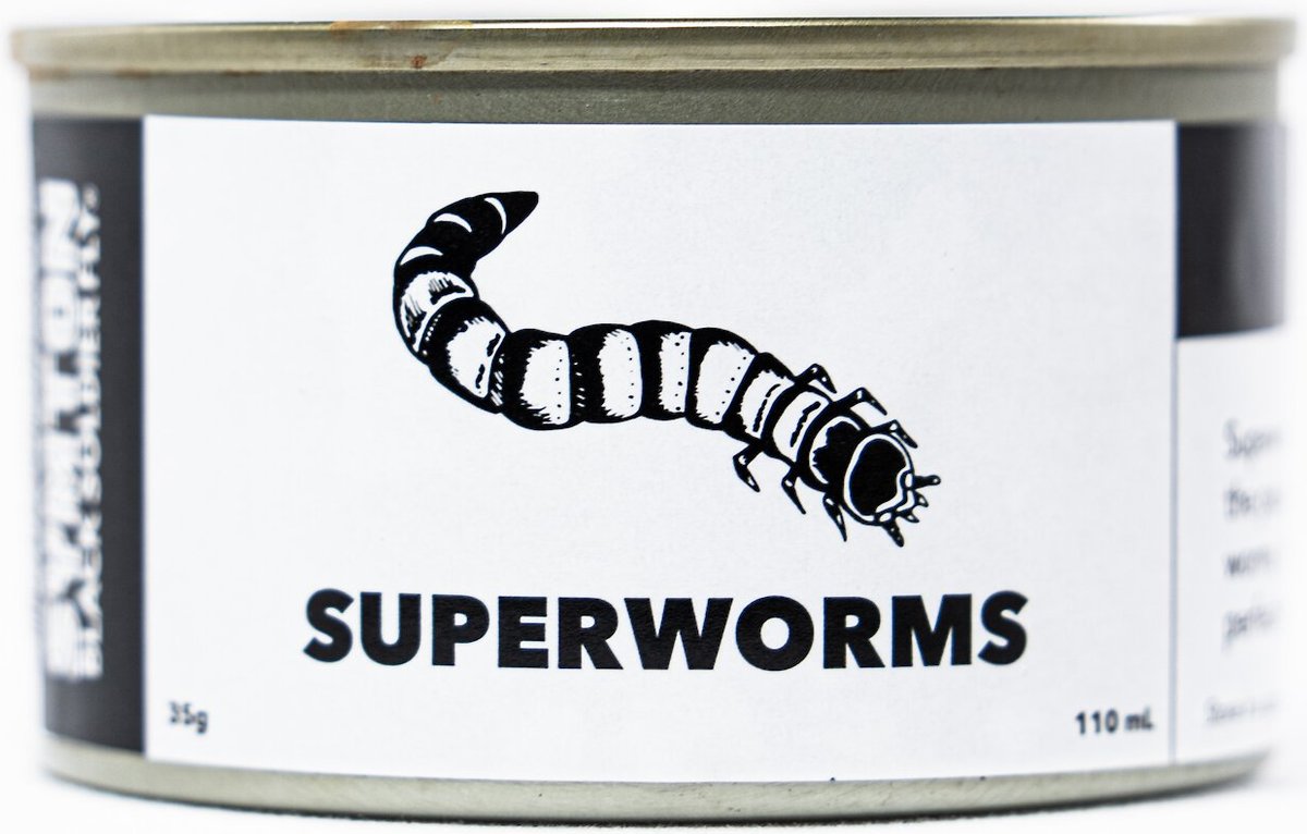 Symton Superworms Canned Reptile Treats， 35-g， count of 3