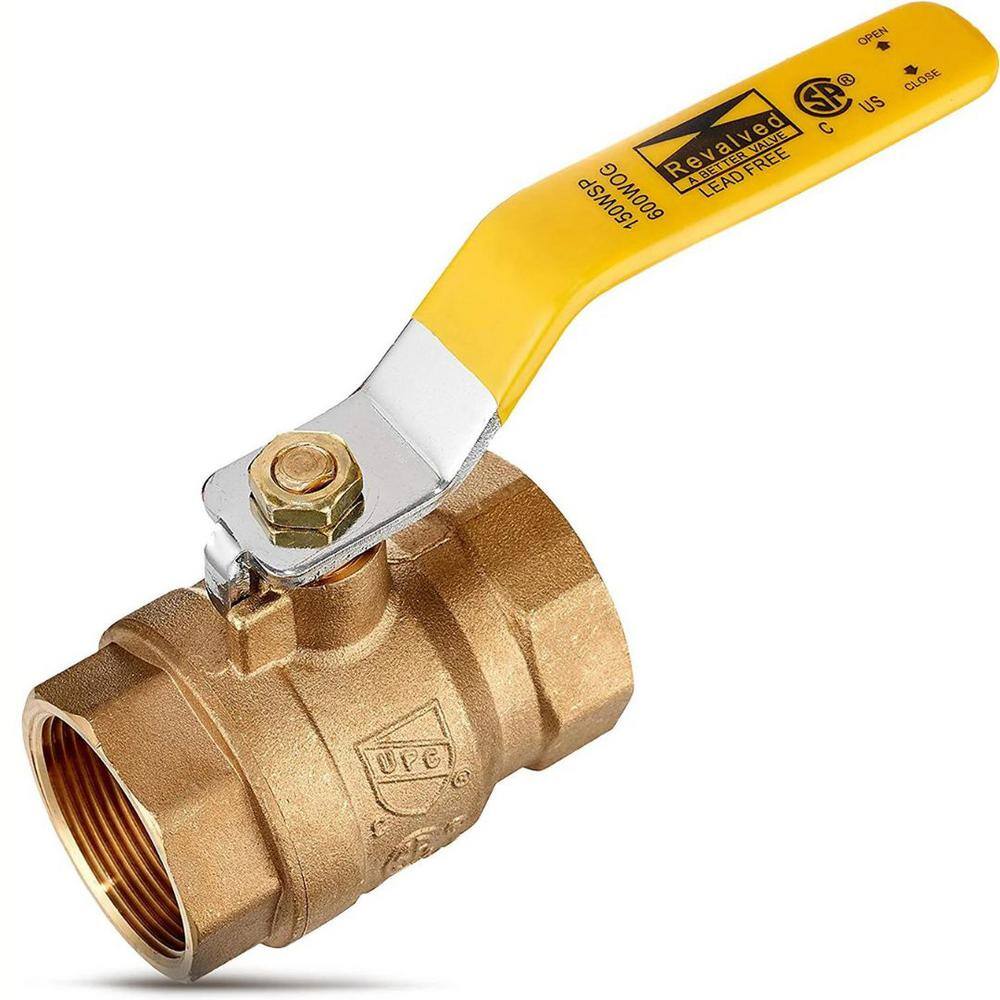 REVALVED 1-12 in. FPT Full Port Brass Ball Valve BV-15INCH-1PK