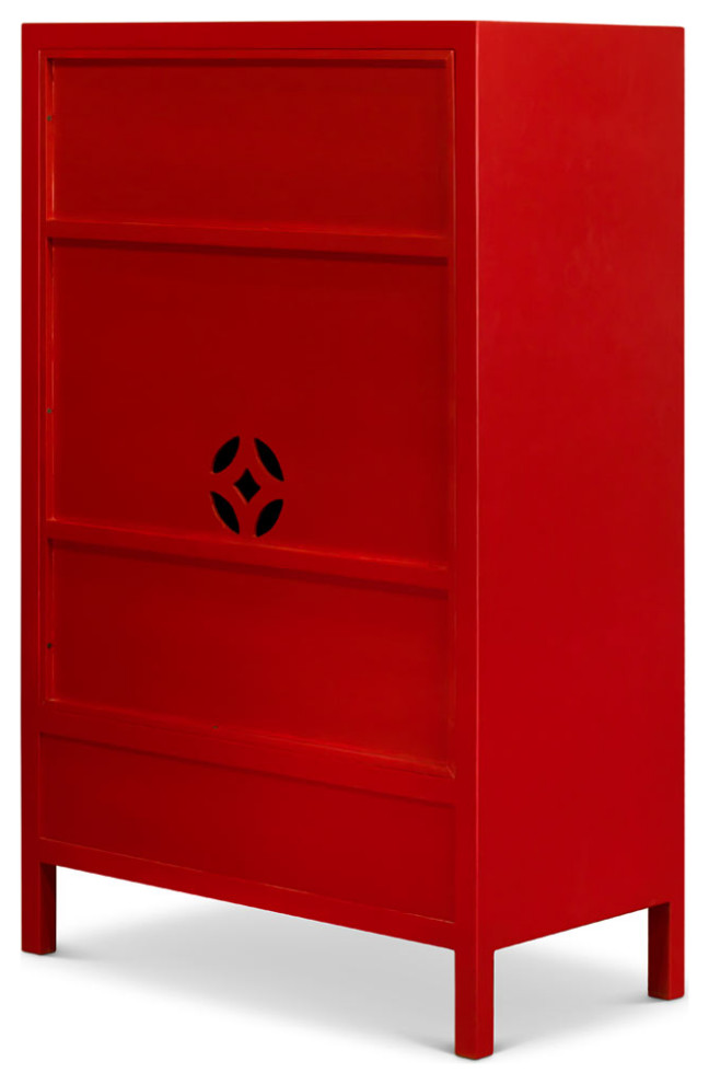 Red Elmwood Ming Wedding Armoire   Asian   Entertainment Centers And Tv Stands   by China Furniture and Arts  Houzz