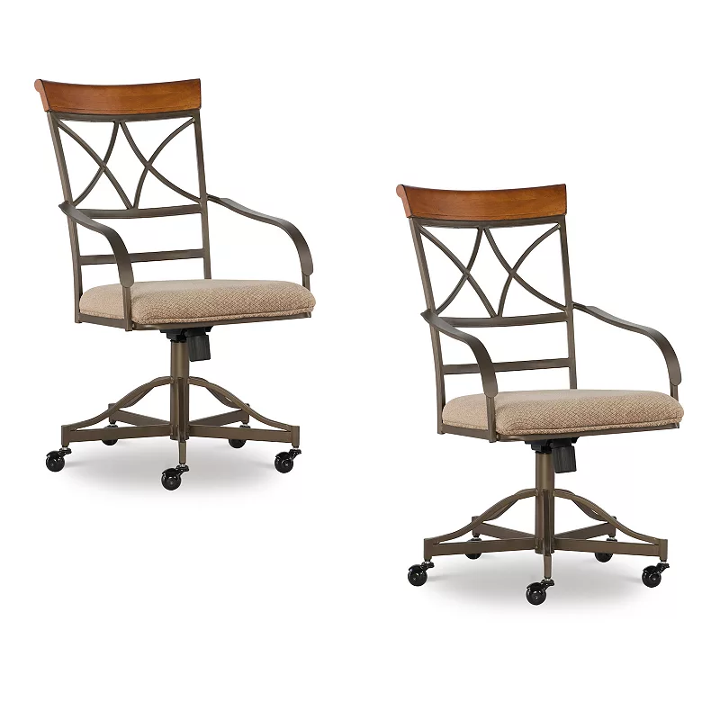 Linon Hamilton Swivel Arm Chair 2-piece Set