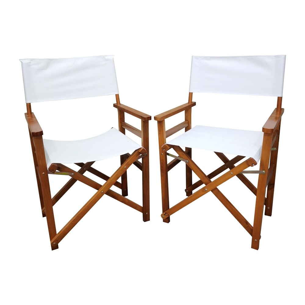 2pcs WoodandCanvas Folding Chair Director Chair - Overstock - 35761237