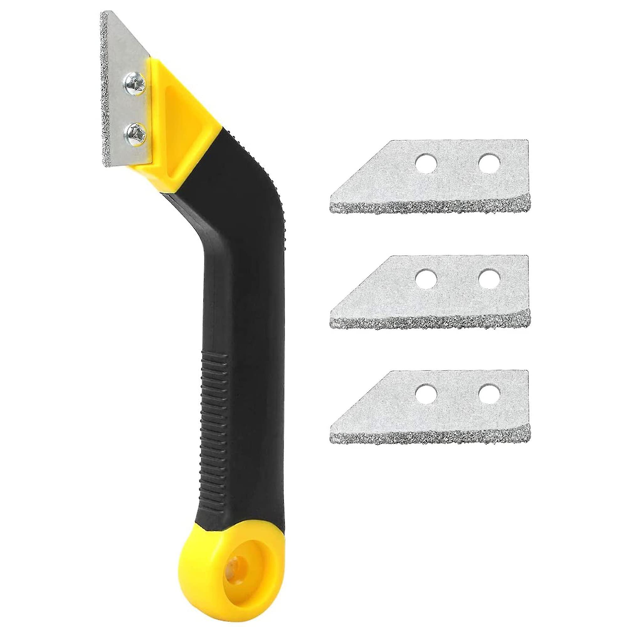 Grout Remover Tool， Grout Scra Tool With 3 Replacement Blades， Grout Removal Tools For Floor Tile Cleaning