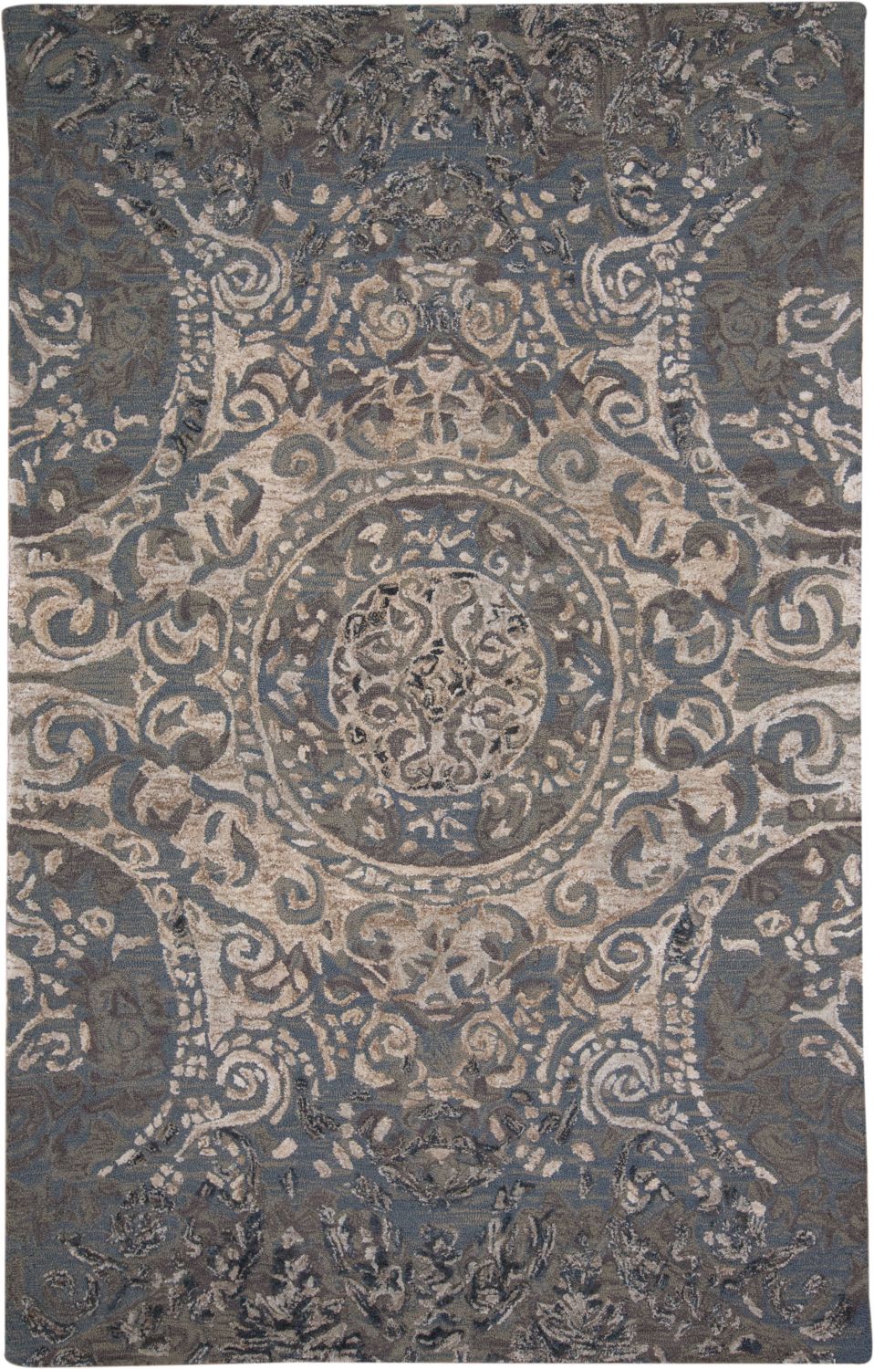 Amreli Hand Tufted Gray and Blue Rug by BD Fine