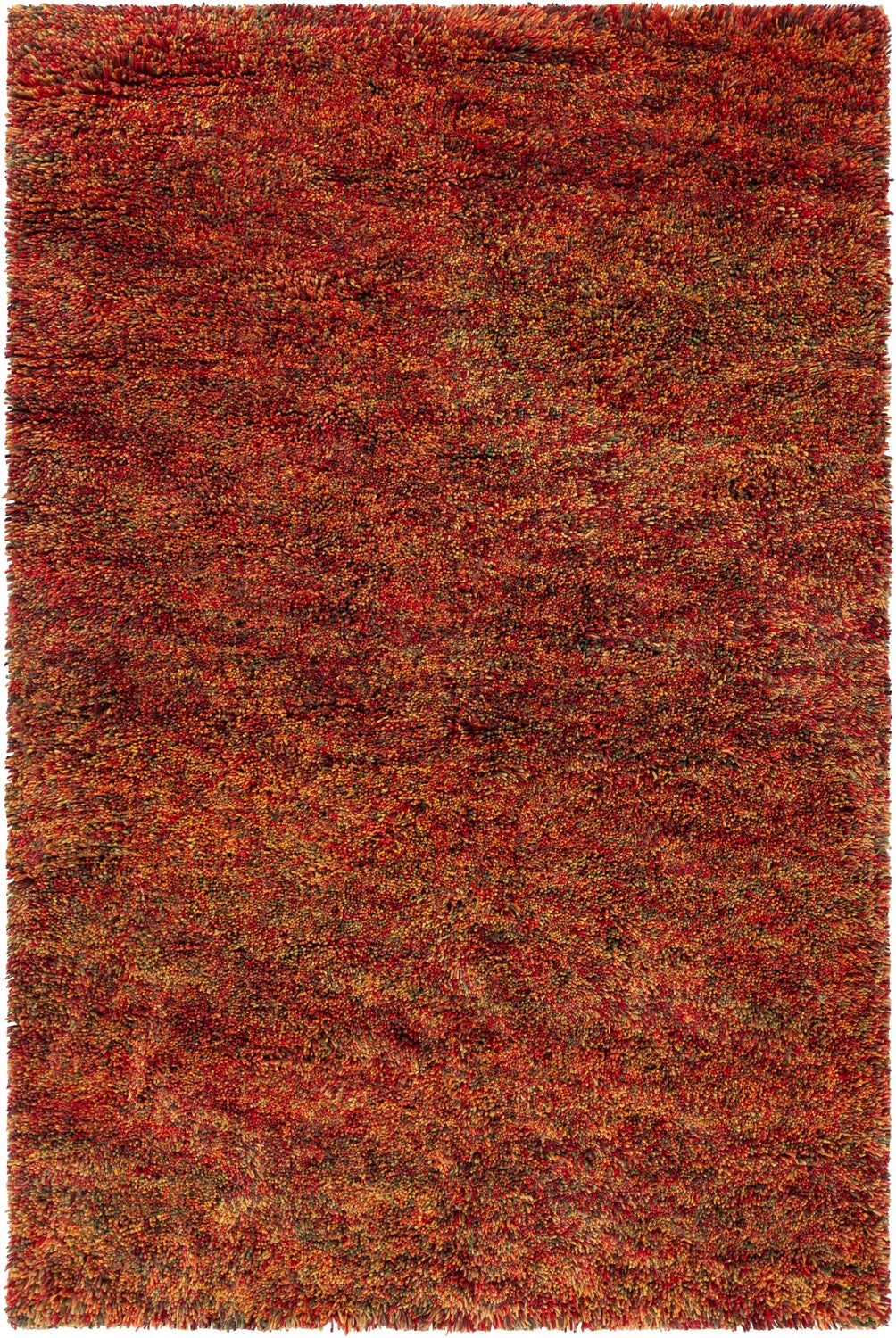 Izzie Red/Green/Yellow Hand Woven Shag Rug